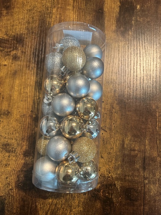 Ashland Other - Silver and Gold Holiday Ornament Set - Pack of 34 mini Mixed Finish Baubles